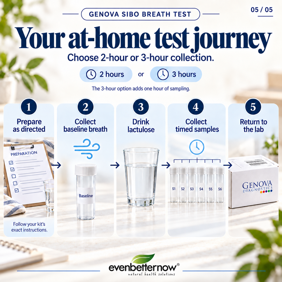 SIBO Breath Test (2-Hour & 3-Hour) | SIBO Assessment | by Genova Diagnostics