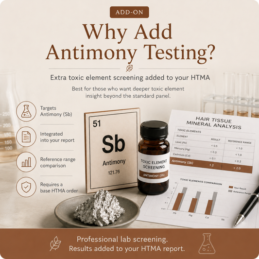 HTMA Antimony (Sb) Test Add-On by Trace Elements – Toxic Element Screening