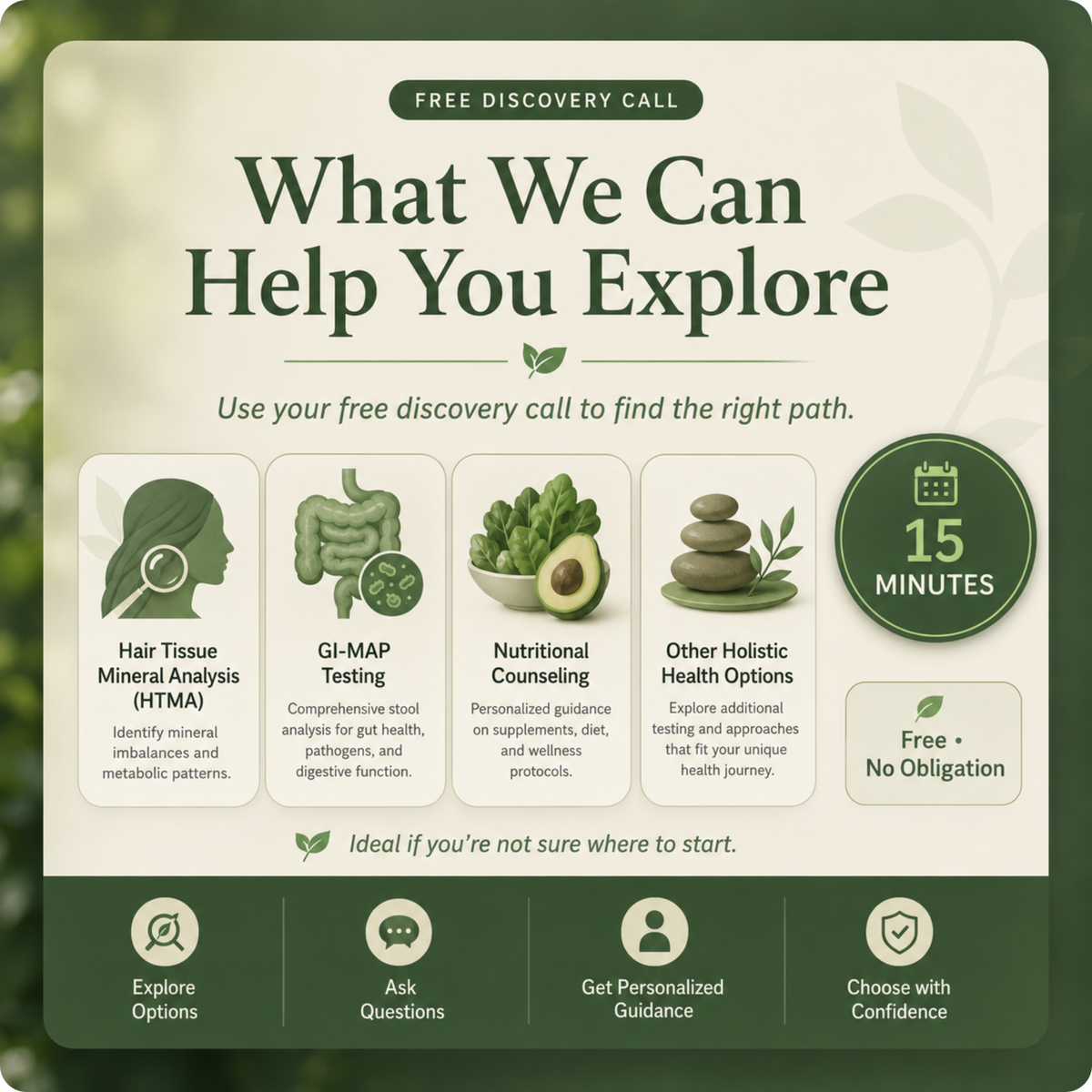 Free 15-Minute Discovery Call – Explore HTMA, GI-MAP & Other Holistic Health Options