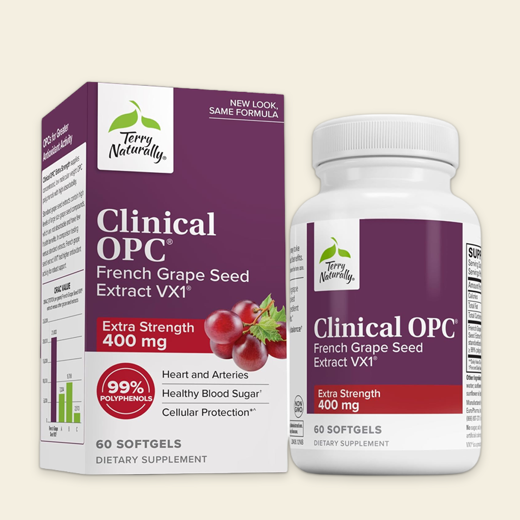 Clinical OPC Extra Strength by Terry Naturally – 400mg VX1 (60 Softgels)