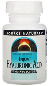 INJUV Hyaluronic Acid, 70 mg, 60 softgels by Source Naturals