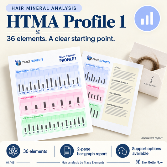 Hair Tissue Mineral Analysis (HTMA) Profile 1 by Trace Elements | 36 Elements