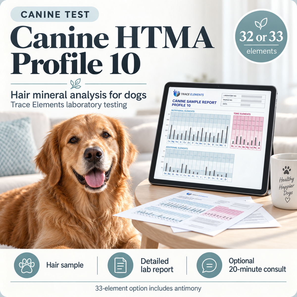 Canine HTMA by Trace Elements – Hair Mineral Analysis for Dogs (Profile 10)