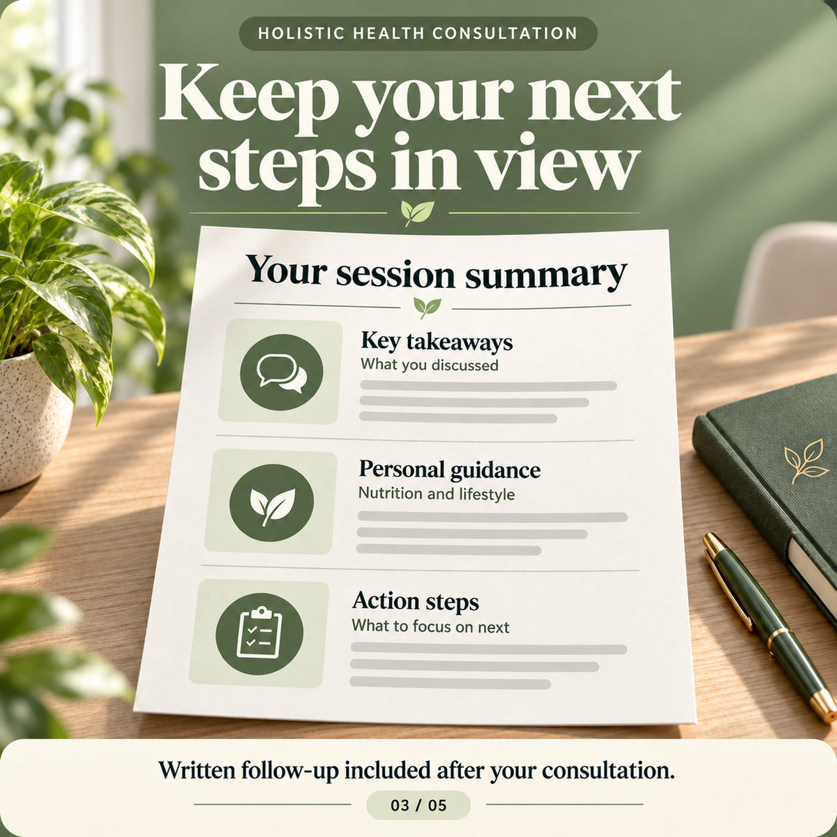 Holistic Health Consultation with Hannah Cherny, MSHN (30 or 60 Min)