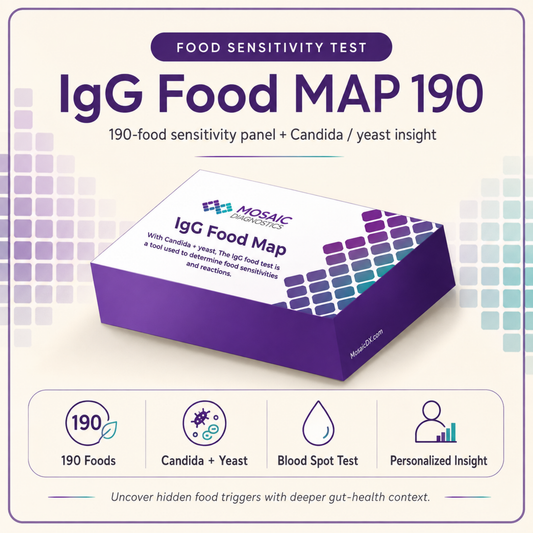 IgG Food MAP 190 Test – Food Sensitivities + Candida | Mosaic Diagnostics