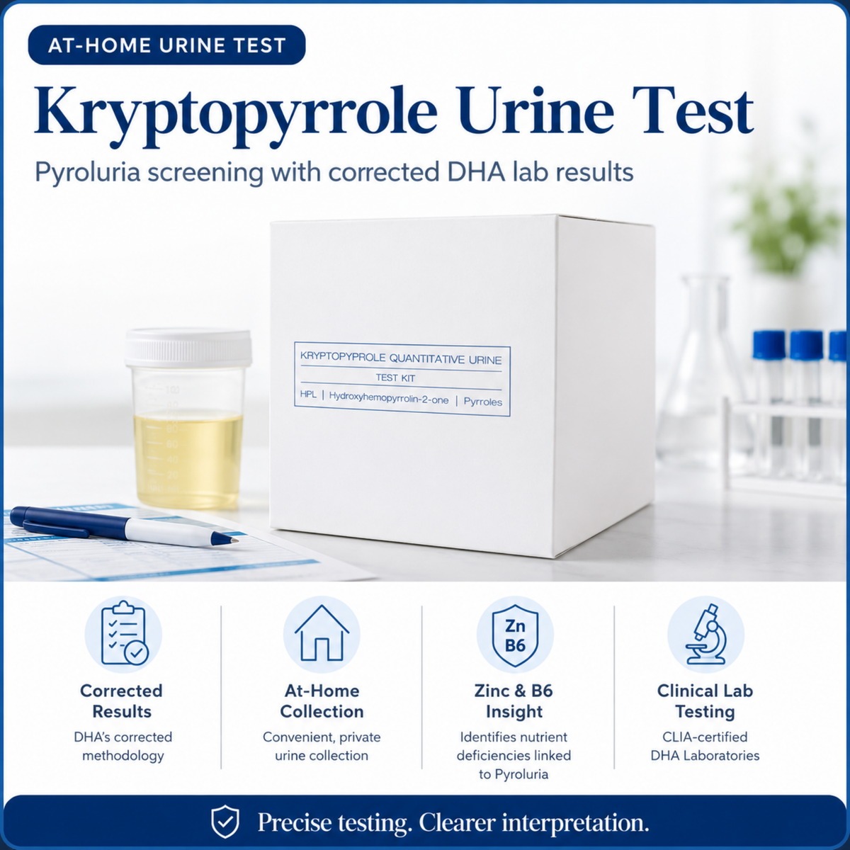 Kryptopyrrole Urine Test by DHA Laboratories – Pyroluria Screening