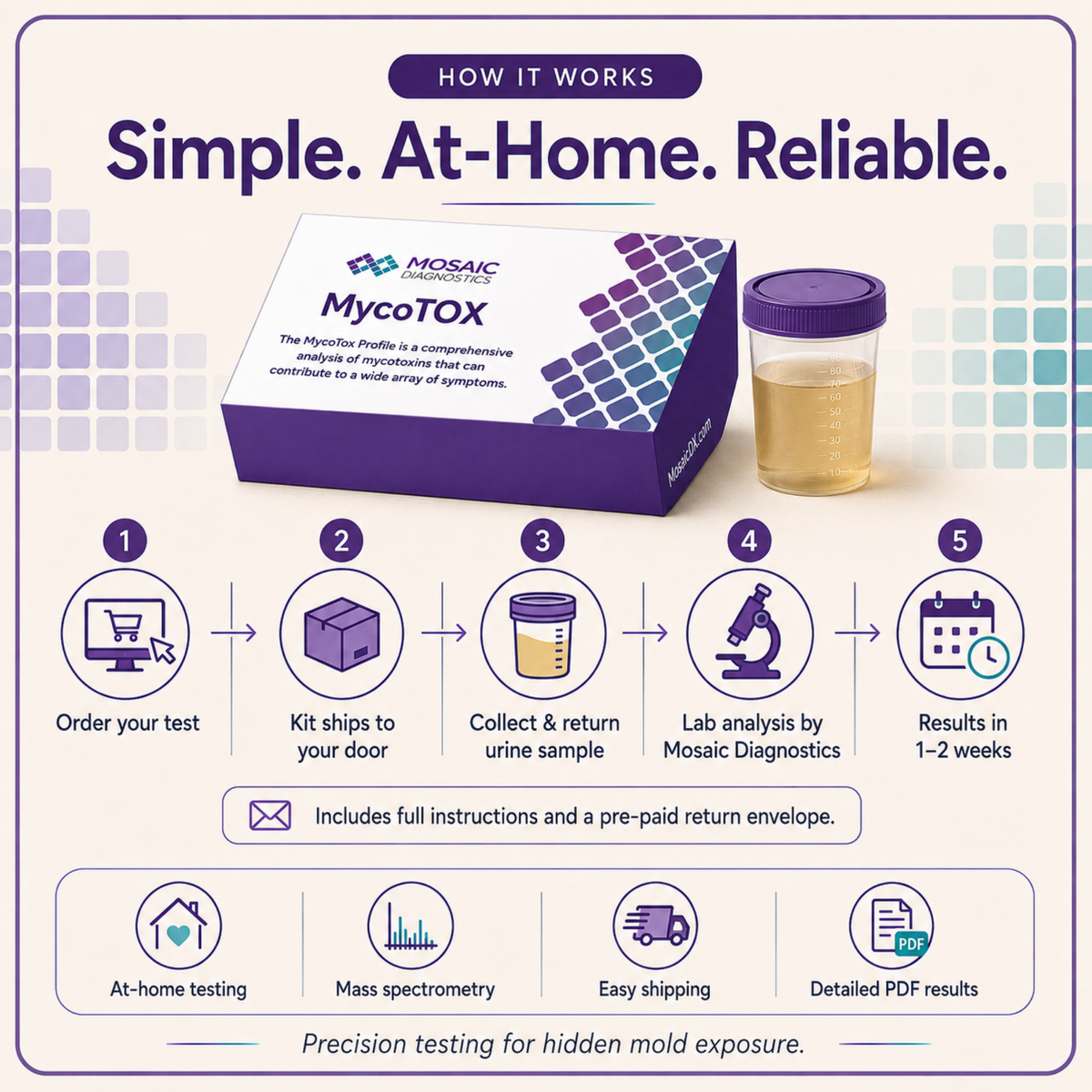 MycoTOX Mycotoxin Urine Test – Mold Toxicity Screening by Mosaic Diagnostics