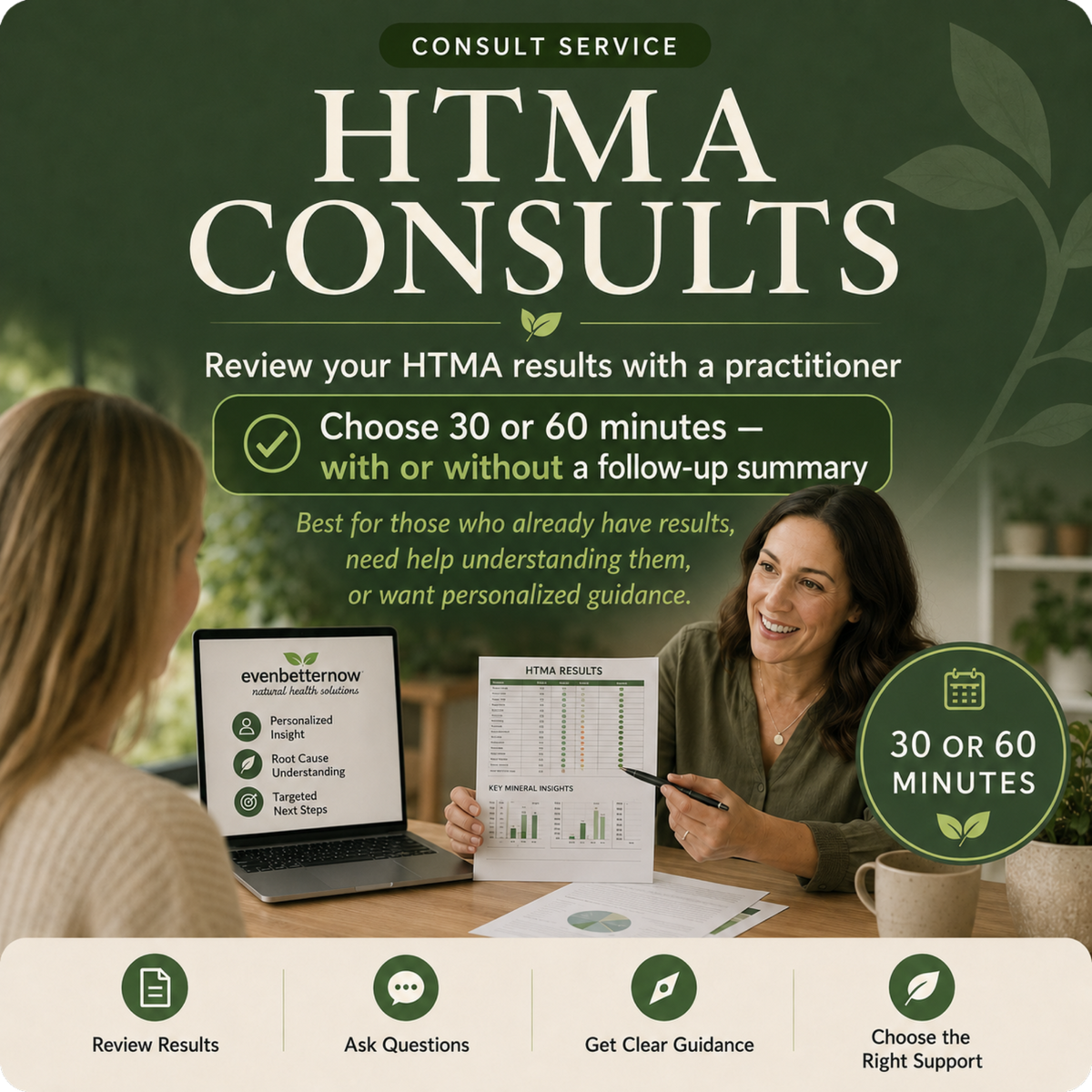 HTMA Consultation Bundles – 30 & 60-Min with Optional Written Summary