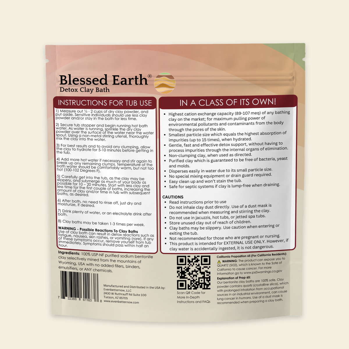Blessed Earth® Detox Clay Bath – 100% Pure Sodium Bentonite (1lb & 4lb)