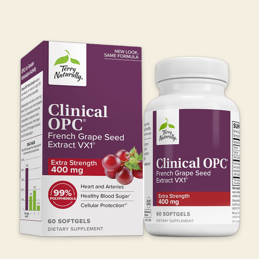 Clinical OPC Extra Strength by Terry Naturally – 400mg VX1 (60 Softgels)