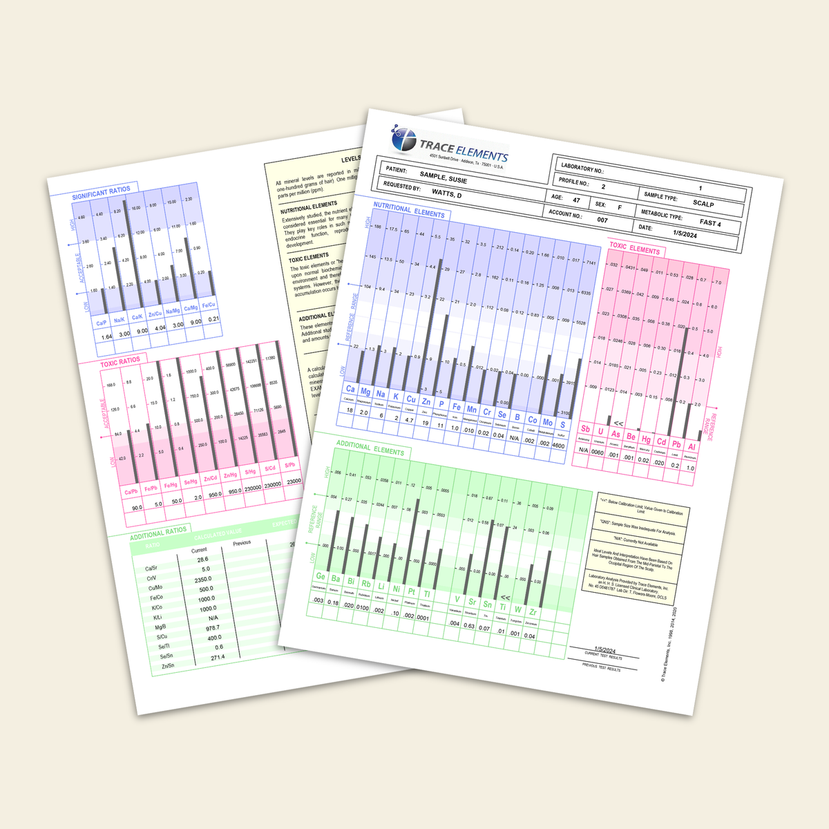 Hair Tissue Mineral Analysis (HTMA) Profile 2 by Trace Elements | 36 Elements + Report