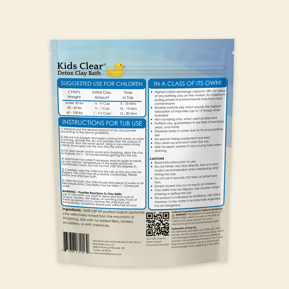Kids Clear™ Bentonite Detox Clay Bath for Children