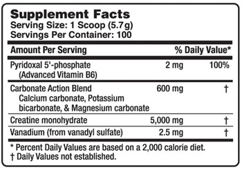 Creatine Plus Supplement Facts