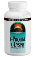 L-Proline-L-Lysine, 275mg, 120 Tablets