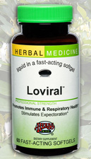 Loviral Respiratory Expectorant, 60 Softgels by Herbs Etc