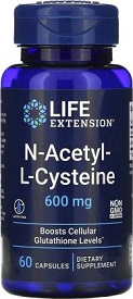 N-Acetyl-L-Cysteine 600 mg 60 capsules by Life Extension