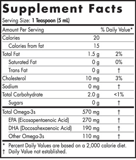 Omega Boost 12 oz Supplement Facts