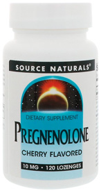 Pregnenolone 10 mg, 120 Cherry Lozenges, by Source Naturals