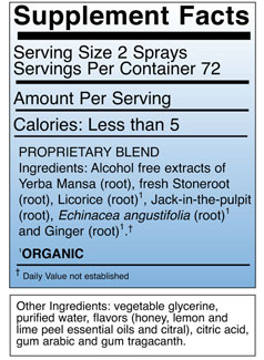 Singer's Saving Grace Citrus & Honey Throat spray 1 oz