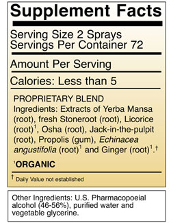 Singer's Saving Grace Extra Strength Original - 1 oz supplement facts