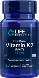 Vitamin K2 with MK7, 45 mcg, 90 softgels by LEF