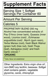 Yeast ReLeaf Supplement Facts