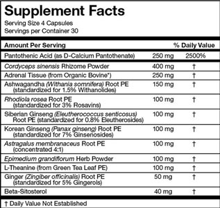 a-Drenal Supplement Facts Supplement Facts