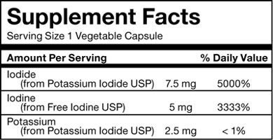iThroid 12.5 mg Supplement Facts